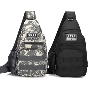 Men Women Backpack Canvas Sling Bag Chest Shoulder Fanny Pack Crossbody Sport Travel