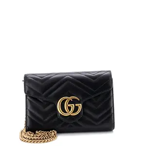 Pre-owned GUCCI material Messenger Bags GG Marmont Chain Wallet Matelasse Leather Mini by Rebag