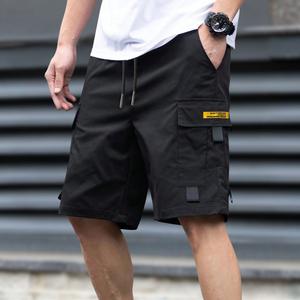 Men's Cargo Shorts - Multi-Pocket Relaxed-Fit Elastic Waist | Spring Summer Daily Wear | Polyester Material with Convenient Storage Pockets & Comfortable Fit Casual Menswear
