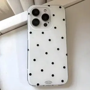 Polka Dot iPhone Case, Anti-Drop Soft Full Cover, Compatible with iPhone 15 Pro Max, 14 Pro, 13, 12, XR, Galaxy S25/s24/s23 Ultra