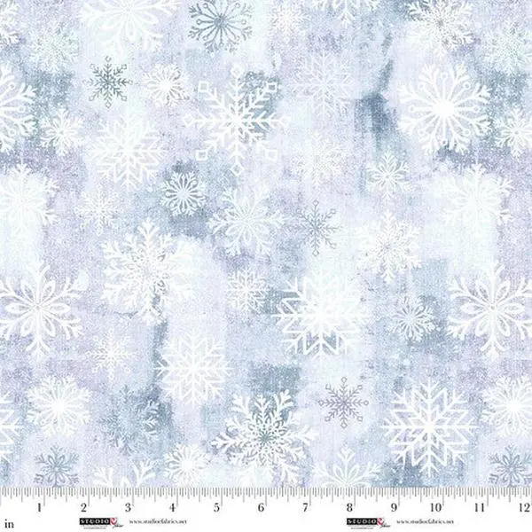 Fabric Studio E Enchanted Snowburst 108" Wide Back by the Quarter Yard 8398-15