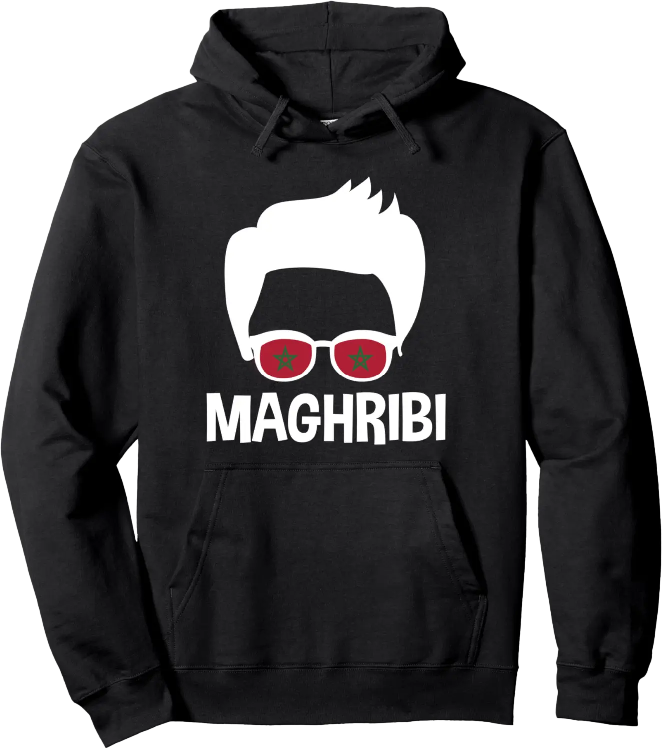 Maghribi Patriotic Morocco Boy Silhouette Moroccan Man Pullover Hoodie - Briannama Shop 74B0FL1Q1TTH