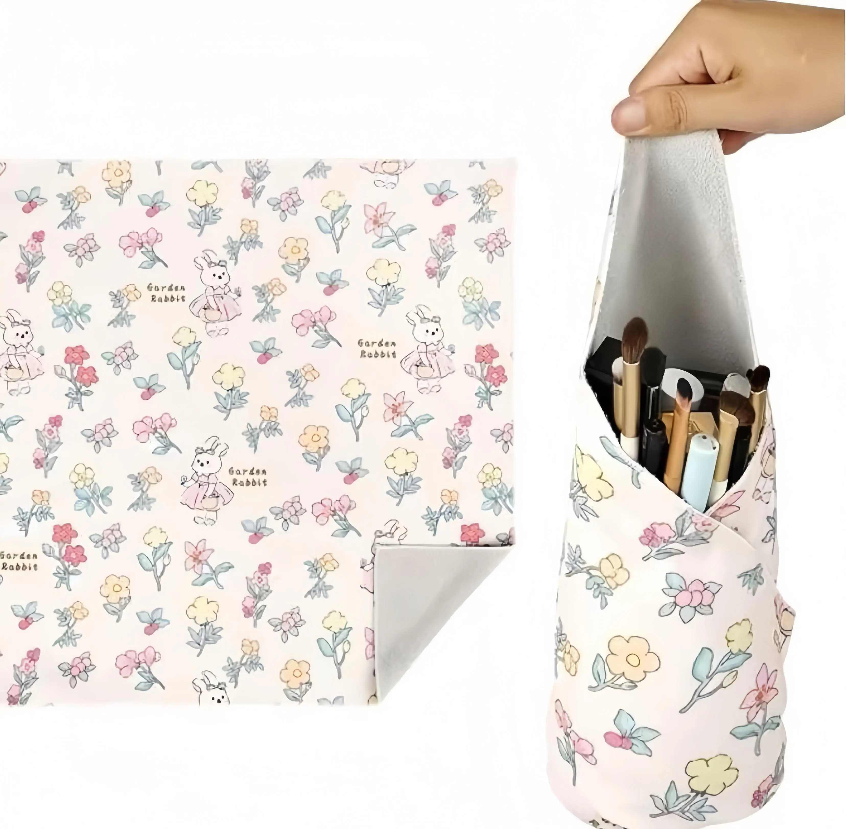 Foldable Portable Beauty Organizer Bag - Magical Cloth Travel Cosmetic Bag for Daily Storage & Holiday Gift, Travel Cosmetic Bags