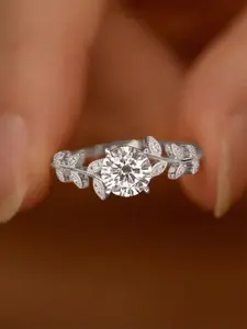 1 PC Glamorous Cubic Zirconia Ring For Women For Wedding Engagement Party Jewelry Valentine's Day Gift