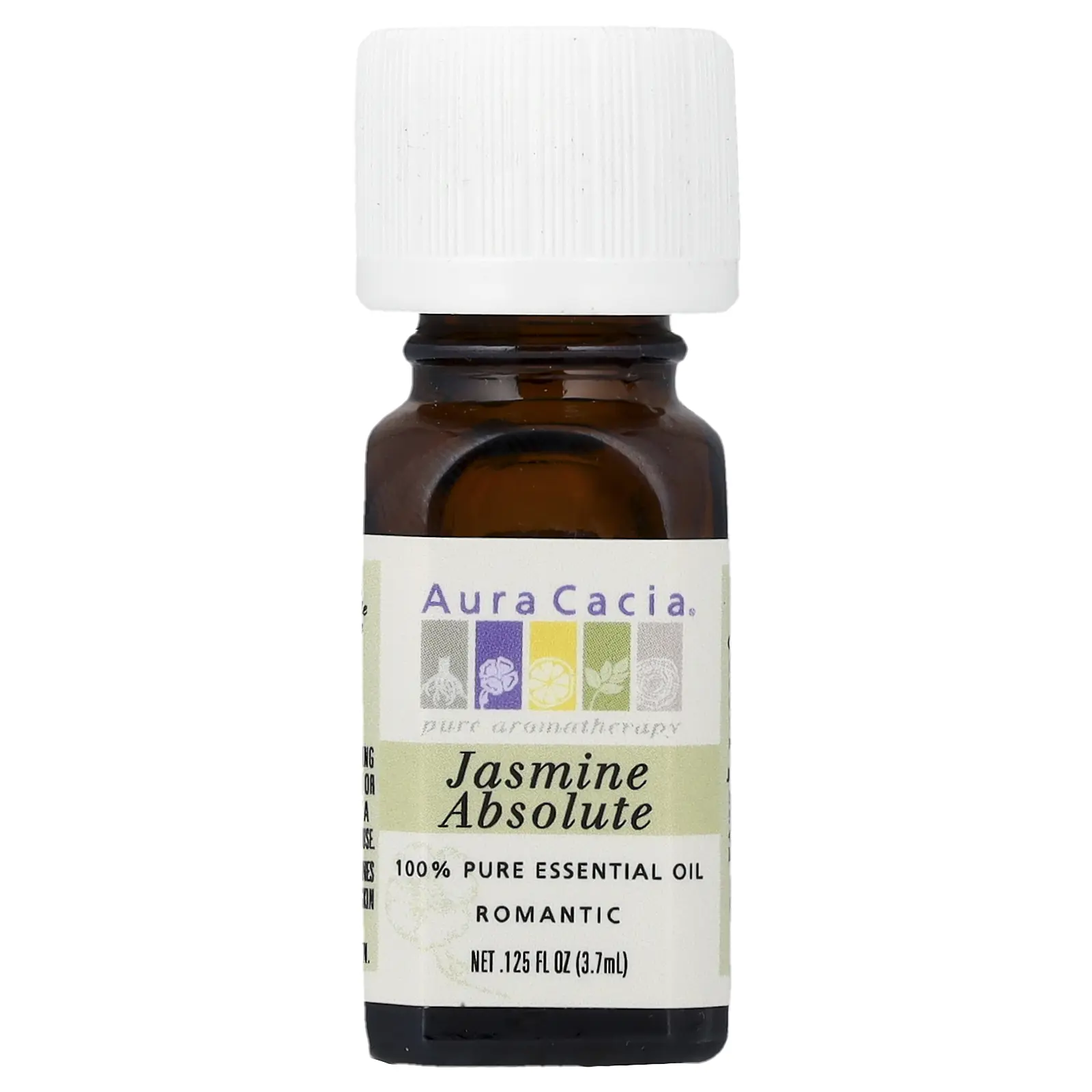 Aura Cacia 100% Pure Essential Oil, Jasmine Absolute, 0.125 fl oz (3.7 ml)