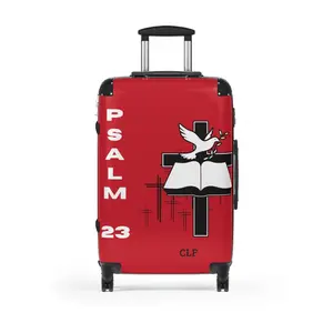 Psalm 23: Suitcase for Travel, Bible Verse Design spinner wheel weekender bag