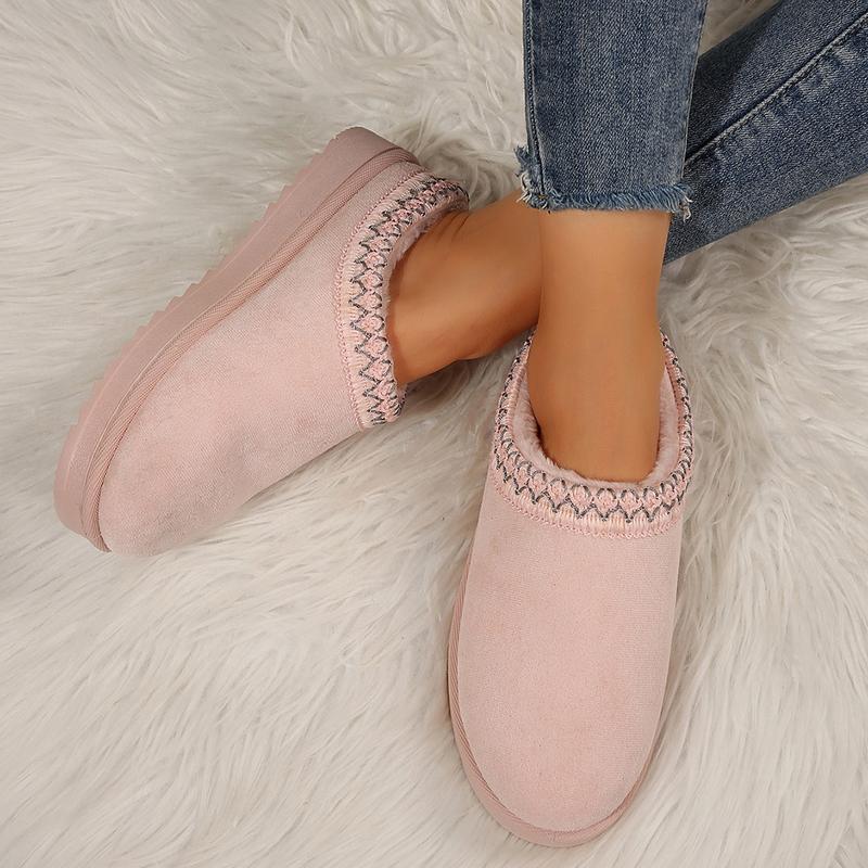 Women's Cotton Slippers Platform Slip-On Boots Short Ankle Boot Fleece Lined Sneakers House slippers For Outdoor Springfresh