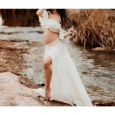 Tomboy Lesbian Couple Matching Outfits Lesbian Maternity Shoot