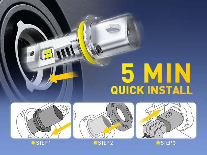 For 2002-2010 Ford Explorer AUXITO LED Headlight Bulbs, 9005 High Beam & 9006 Low Beam (2002-2005), 9008/H13 (2006-2010), 40000LM 6500K Cool White,Anti-glare,CANBUS Ready,No error,No Flickering, Plug and Play