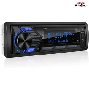 Single Din Bluetooth Car Stereo Radio Receiver, In-Dash Digital Media MP3 Player with LCD Display, AM FM USB Fast Charging SD AUX 300W Amp Output, Universal Automotive Audio Entertainment Accessories