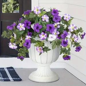 2pcs Artificial Morning Glories, UV-Resistant Spring Faux Plants, Decorative Lifelike Artificial Plants with Removable Blooms & Bendable Branches