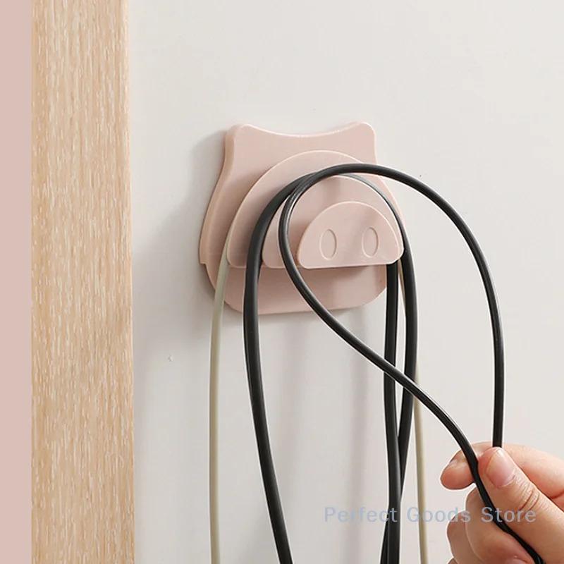 Cute Pig Shaped Wall Hooks Multilayer Self Adhesive Bag Skipping Rope Headphone Data Cable Hook Storage Holder Door Back Hanger Cute Pig Shaped Wall Hooks Multilayer Self Adhesive Bag Skipping Rope Headphone Data Cable Hook Storage Holder Door Back Hanger
