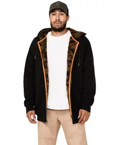 Hawx Men's Sherpa Lined Hooded Jacket - Hxfa23k15-Blk