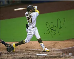 Fernando Tatis Jr. San Diego Padres Autographed 16" x 20" Hitting Photograph - Fanatics Authentic Certified