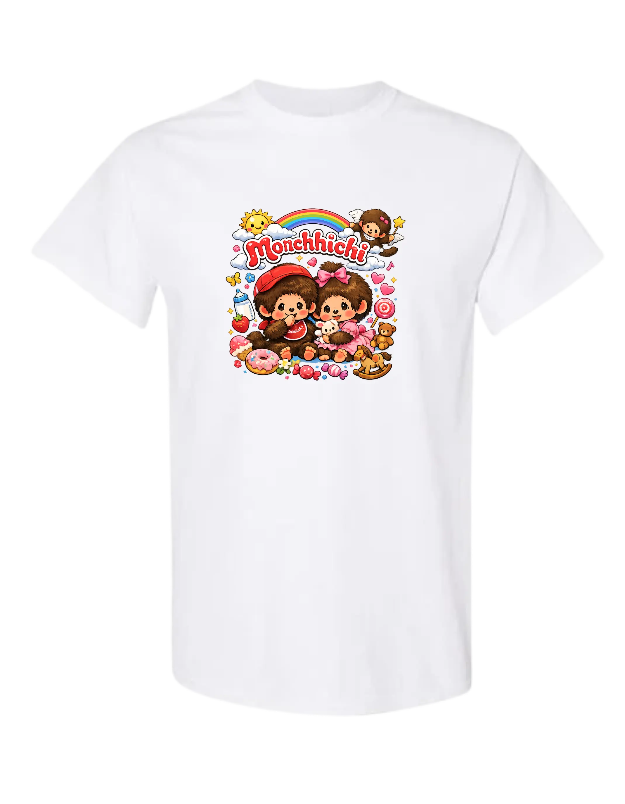 Retro Monchhichi™ Cuties Tee | Vintage 80s-Inspired DTF Graphic Shirt