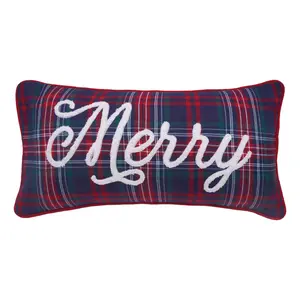 Merry Plaid Pillow by Valerie