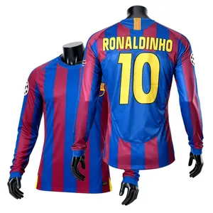 0506 Ronaldinho # 10 Home Football Long Sleeve Jersey Champions League