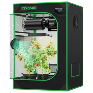 VIVOSUN Grow Tent, High Reflective Mylar with Observation Window and Floor Tray for Hydroponics Indoor Plant
