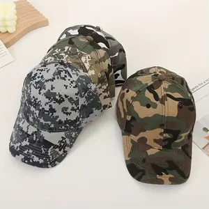 4pcs Unisex Adjustable Breathable Camouflage Baseball Caps - Lightweight Tactical Dad Hats with Snap Closure, Multi-Cam Patterns for Outdoor Sports & Casual Wear, Versatile Headwear, Classic Dad Hat, Durable Headgear