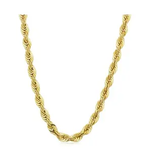 Yellow 14KT Gold Filled Men's 4.2mm Rope Chain Necklace