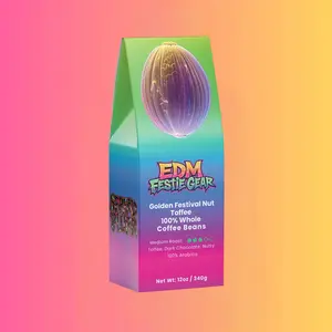 Golden Festival Nut Toffee Coffee Beans (Medium Roast) Coffee For EDM Rave Festivals