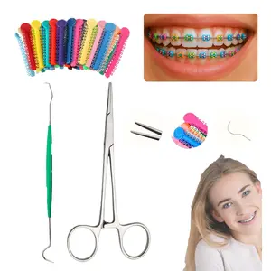 Ligas para Brackets Ortodoncia, 1040PCS Dental Orthodontic Ligature Ties, Braces Color Changing Kit, Easy to Change Braces Color DIY Braces Color Kit for Dental Brackets