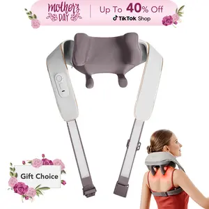 SKG H5 Shoulder and Neck Massager, Comfort 6D Cordless Shiatsu Neck and Shoulder Massager with Heat for Neck, Back, Shoulders, and Legs Electric Kneading Massage