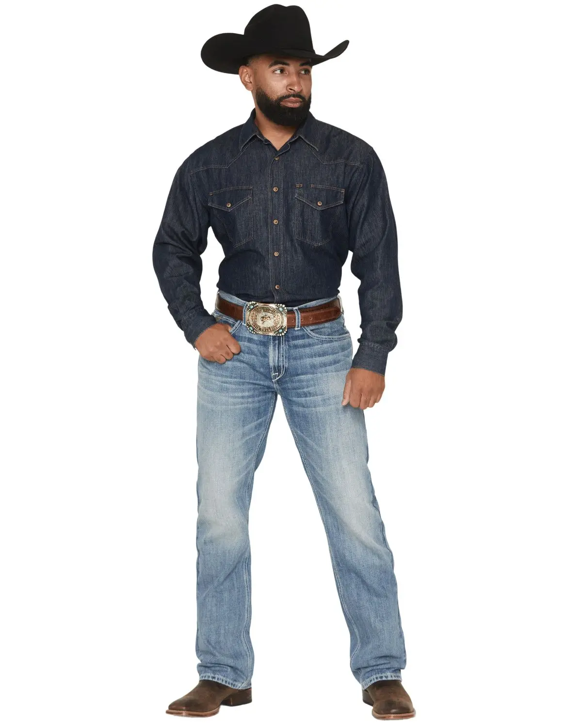Ariat Men's Men'S M2 Kash Chet Light Wash Relaxed Straight Denim Jeans - 10074867