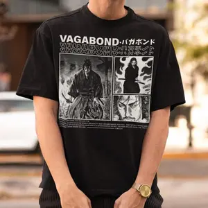 Vagabond Shirt, Musashi Miyamoto, Matahachi Honiden, anime Shirt, Fashion Cotton, Full Colors, Full Sizes, For Men, For Women