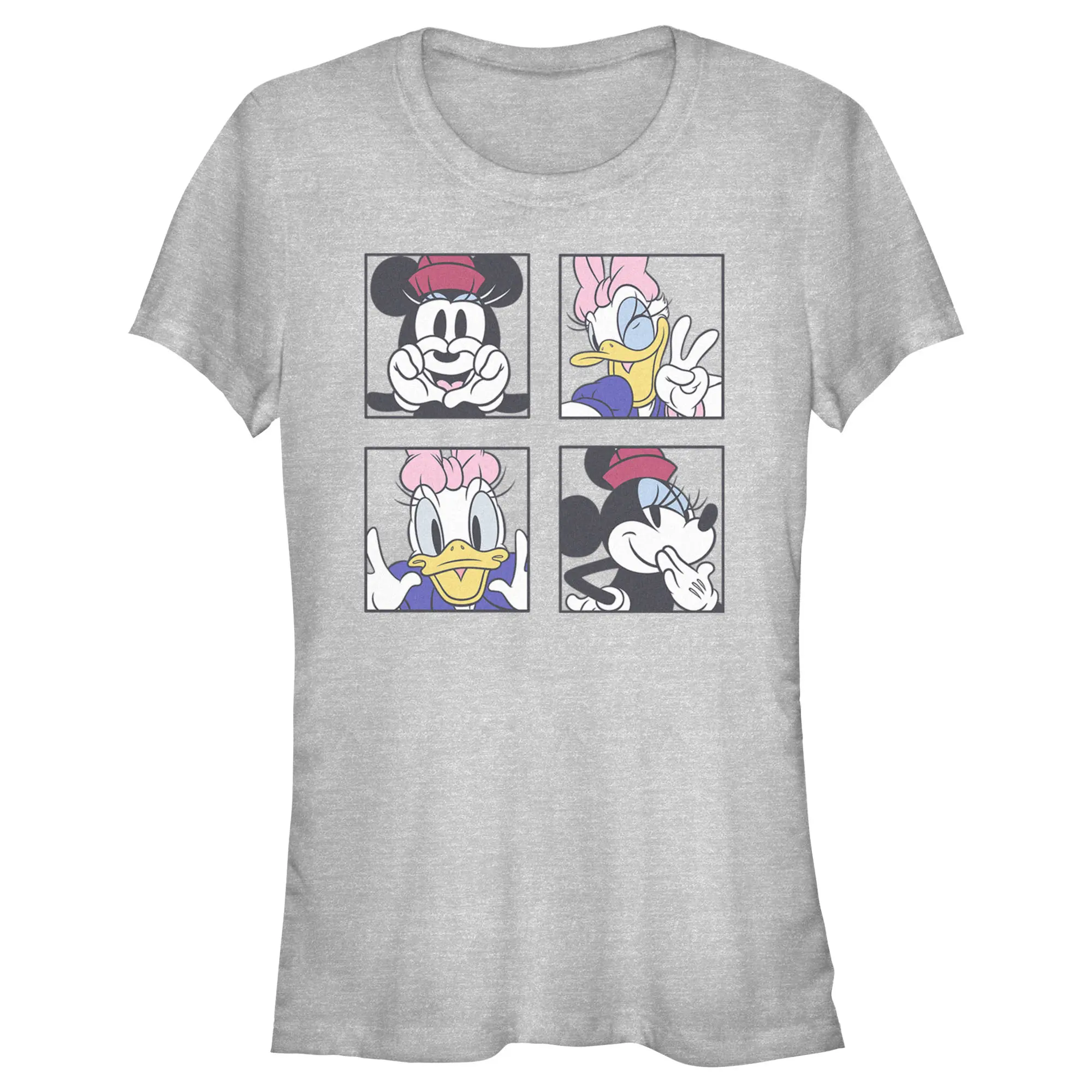 Junior's Women Mickey & Friends Daisy and Minnie Portraits T-Shirt