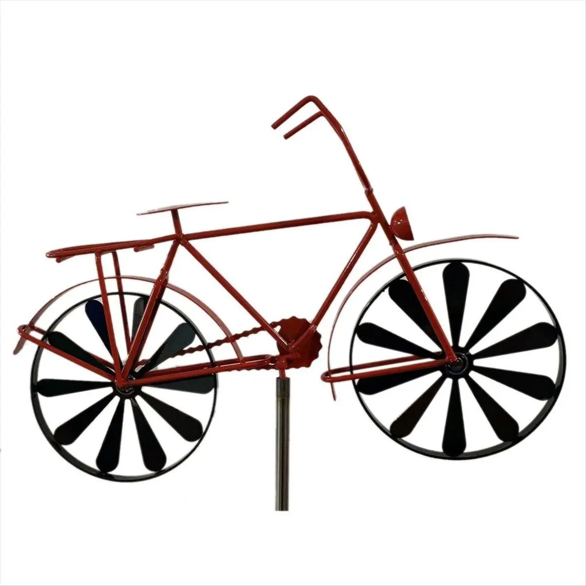 Iron Wind Spinner,51In H Bicycle Wind Spinners, Bike Stake Decoration, Outside Garden Decor for Patio Lawn Farm Backyard