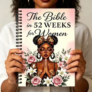 The Bible in 52 Weeks for Women, 52-Week Spiral Bible Study Guide, Spiritual Growth Inspirational Devotional Book, Includes Prayer and Reflection Pages
