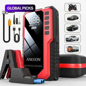 Portable Car Jump Starter (6400mAh / 8000mAh) with Air Compressor, Fast USB Charging and Multiple Safety Protections, Includes Jumper Cables, Car Tool Kit #GLOBAL PICKS