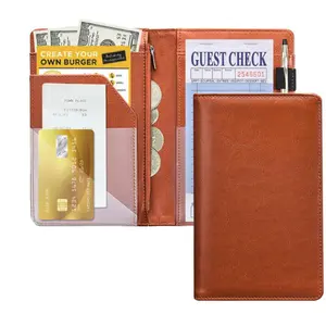 Server Book For Waitress Waiter With Zipper Money Pocket Organizer Accessories Fit Aprons Note Pad