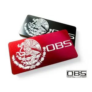 OBS - 'Mexican Golden Eagle' Classic Pillar Emblem - Anodized Billet - Sold as a Pair