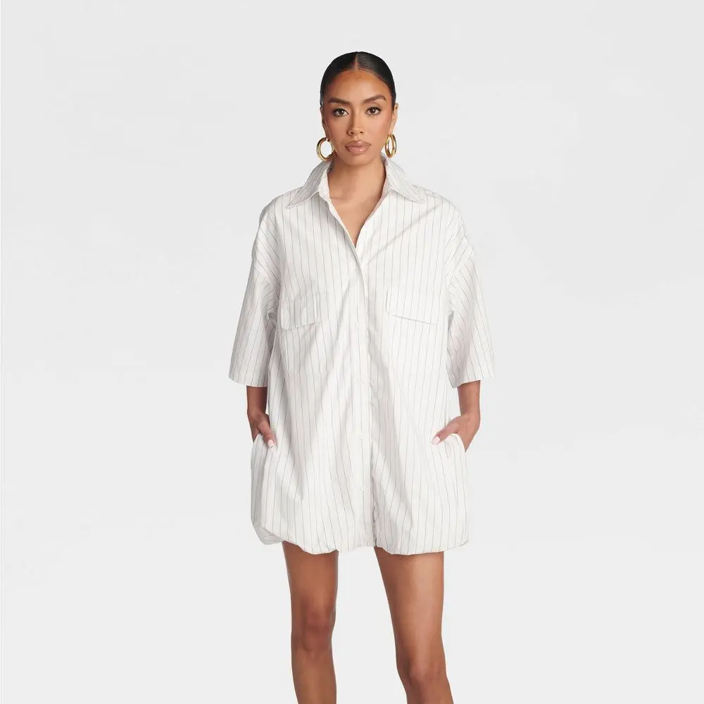 KBB by KAHLANA Women's Short Sleeve 'The Bubble Shirt Dress'