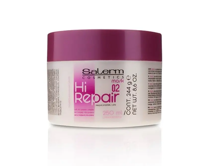 Salerm Cosmetics Salerm Hi Repair Mask - Collagen Hair Treatment - Maca Essence Repair Deep Repair Conditioning Argan Oil Collagen Hair Mask