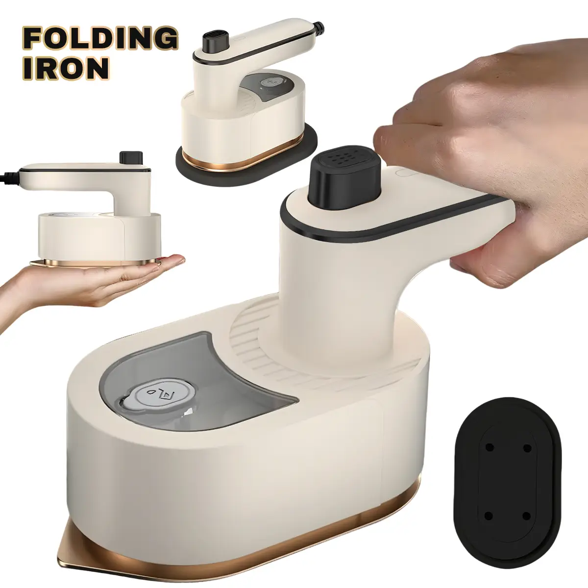 Mini Travel Iron for Clothes, Portable Handheld lron Steam with Dry And Wet lroning for Home Business clothing, 2-in-1 travel steamer, Rechargeable Ho