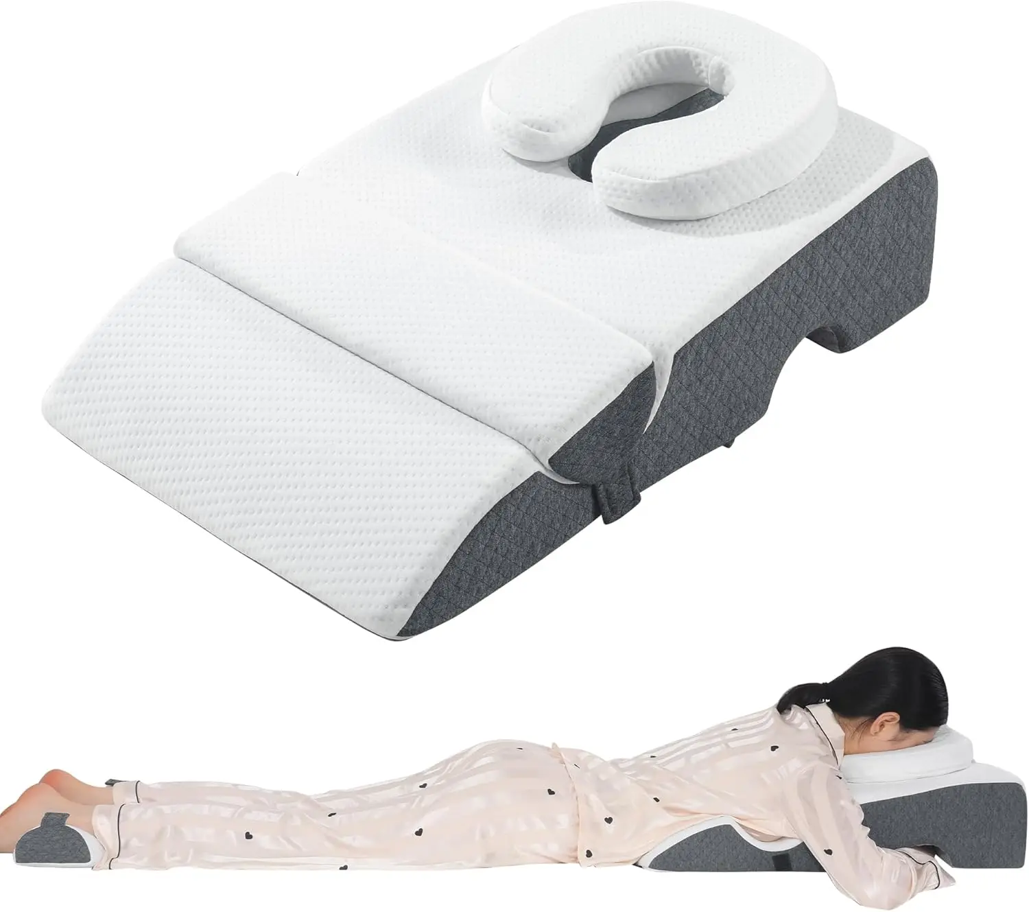 Hombys Health Face Down Pillow – Memory Foam Support Pillow for Massage, Recovery & Comfortable Prone Resting