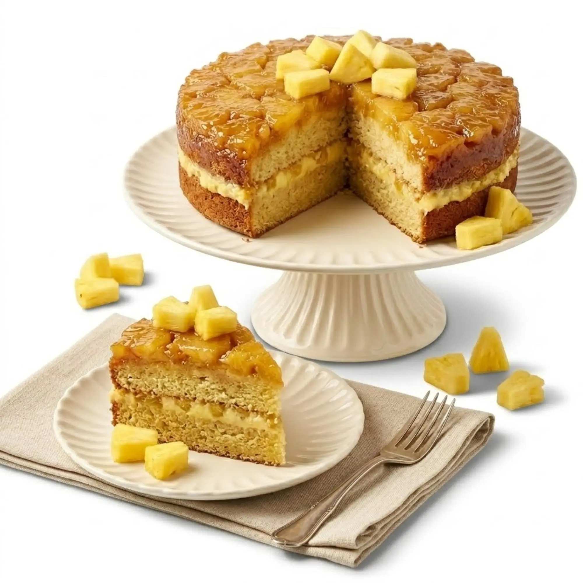 Andy Anand Sugar-Free Pineapple Cake, 9-Inch, 2 lb – Diabetic-Friendly, All-Natural, No Preservatives, Freshly Baked Luxurious Birthday Gift