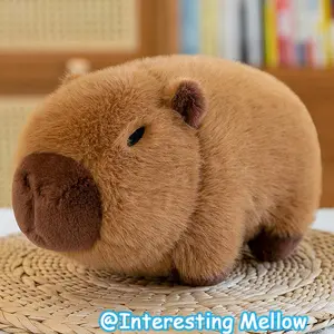 Avocado Capybara,Capybara Stuffed Animal, Capybara Plush, Capybara Toys with Turtle Backpack Plushies Hugging Gifts for Kids Brown Durable Soft Fluffy