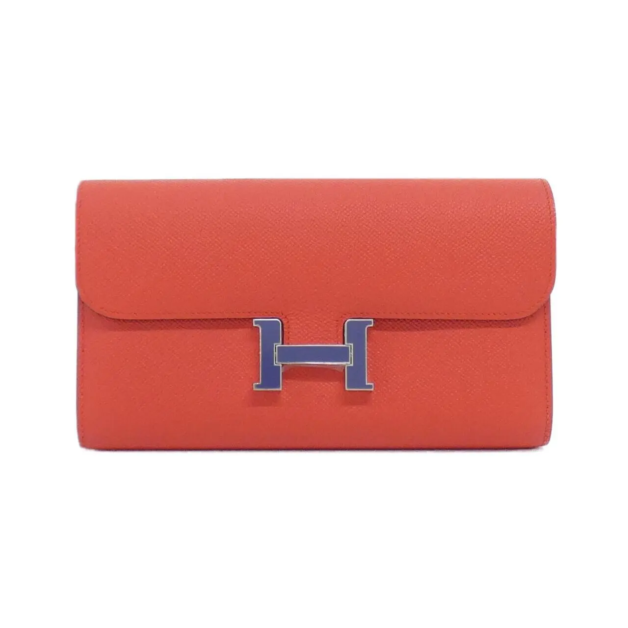 Pre-owned HERMÈS Calfskin Small Leather Goods Hermes Constance Long Epsom Wallet