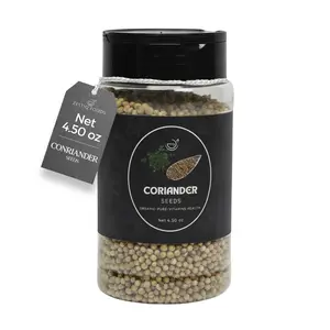 100% Organic Coriander Seeds – Whole Aromatic Spice | 4.5 Oz Jar