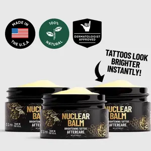 Nuclear Balm 3-Pack – Brightening Aftercare Cream for Tattoos | Makes Faded Ink Pop Instantly | Vegan Formula | Must-Have Grooming for Tattooed Skin