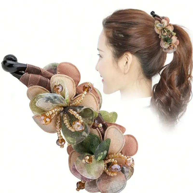 Elegant Women's Non-Slip Flower Banana Hair Clips, Classic Hair Clip for Mom, Comfortable Fit for Styling, Ideal for Daily Use, Hair Accessories