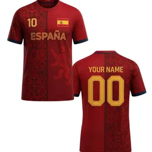 Custom Spain Soccer Jersey 2026, Youth Football Shirt for Boys and Girls, Spain Soccer Jersey for Game Day Gift