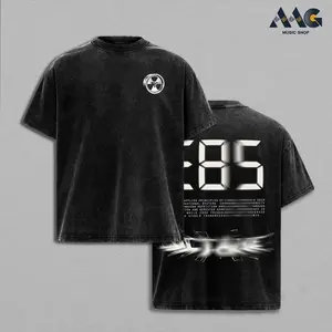 Vintage Octane E85 Digital Number Metallic Typography Oversized Graphic Tee Men Washed Clothes, Heavyweight Cotton Unisex Shirt Good Graphic Tees, Hardstone Psycho Biker Music Merch, Trendy T-shirt Top Men's and Women's Clothing