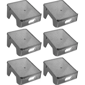 HYGRAD BUILT TO SURVIVE Double Layer Shoe Slots Organizer 9.84” X 9.05” X 5”In Stacker Space-Saving Storage Holder - Transparent Plastic Shoe Rack For Closet Shelf