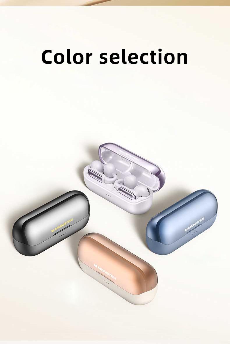 Monster Clip-On Open Ear Wireless Earbuds, Bluetooth 5.4 Headphones with ENC Noise Cancelling Mic, Ultra-Light Secure Fit for Sports, Running & Workouts, Hi-Fi Stereo Sound, 40H Playtime, Fast Charging – Halloween Gifts for Men and Women Monster Clip-On Open Ear Wireless Earbuds, Bluetooth 5.4 Headphones with ENC Noise Cancelling Mic, Ultra-Light Secure Fit for Sports, Running & Workouts, Hi-Fi Stereo Sound, 40H Playtime, Fast Charging – Halloween Gifts for Men and Women