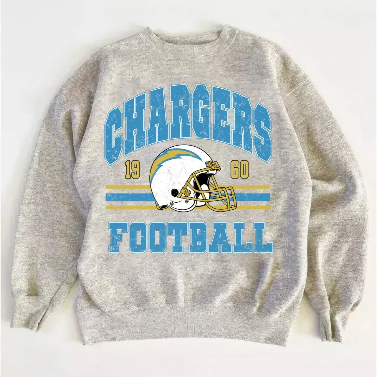 Chargers Vintage Football Sweatshirt, Retro Game Day Crewneck Fan Shirt
